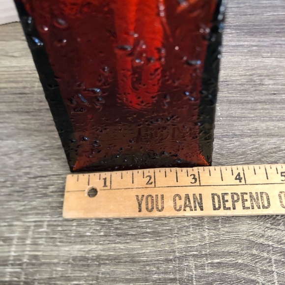 1950s Amber Glass Fragrance Lamp with Gold Top - Picture 12 of 15